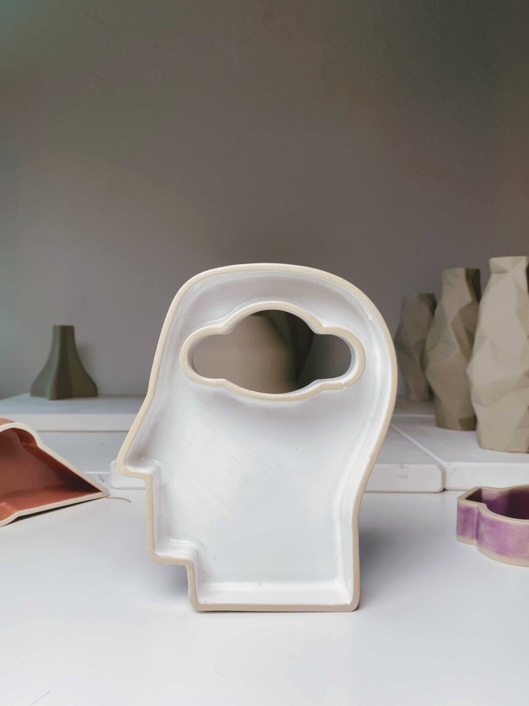 Head in the cloud 3D gedruckte Keramikschale